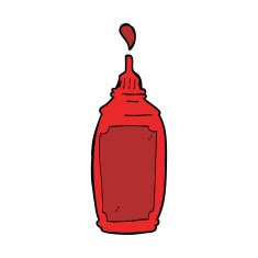 Cartoon Ketchup Bottle N19