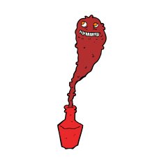 cartoon spooky ghost in bottle N11