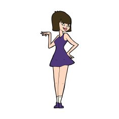 cartoon pretty woman N304