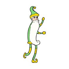 cartoon skinny santa N11