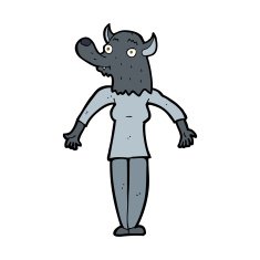 cartoon werewolf woman N6