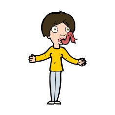 cartoon woman telling lies N8