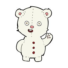 cute cartoon polar bear N76