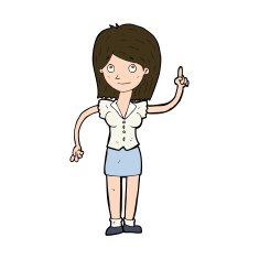 cartoon woman with idea N285