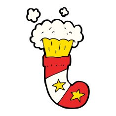 cartoon magic christmas stocking N11