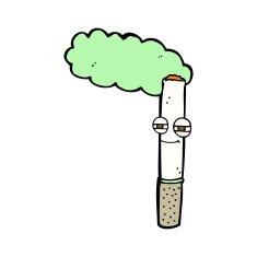 cartoon happy cigarette N10