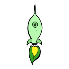 Cartoon Space Rocket N58