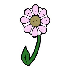cartoon flower N460