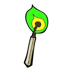 cartoon burning match N47
