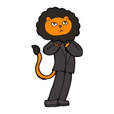 cartoon lion businessman N7