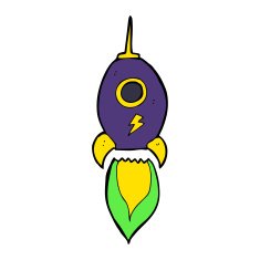 Cartoon Spaceship N56