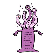 Cartoon monster N117