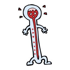 cartoon hot thermometer N12