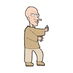 cartoon mean looking man N11