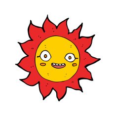 cartoon happy sun N14