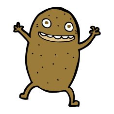 cartoon happy potato N11