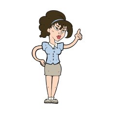cartoon woman with idea N286