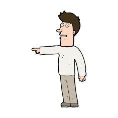 Cartoon Man Pointing N230