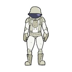 Cartoon Astronaut N148