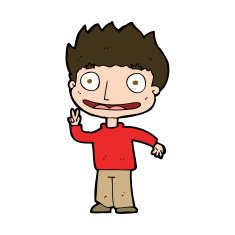 cartoon happy boy N263