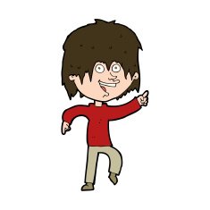 cartoon happy boy N264