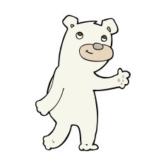 cute cartoon polar bear N79