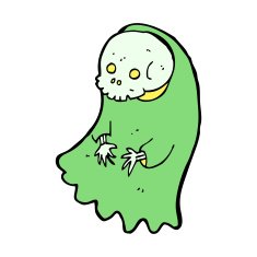 cartoon spooky ghoul N22