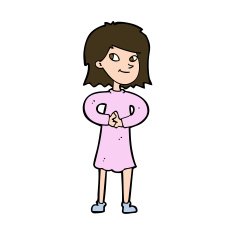 cartoon happy woman N286