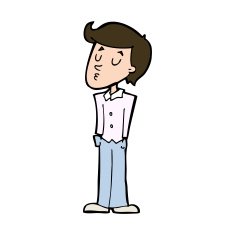 cartoon calm man N11