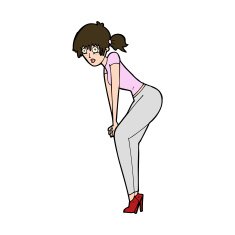 cartoon woman posing N37