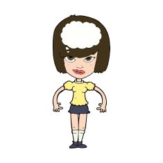 cartoon woman with idea N287