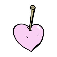 cartoon heart cherry N7