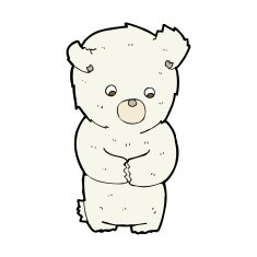 cute cartoon polar bear N80