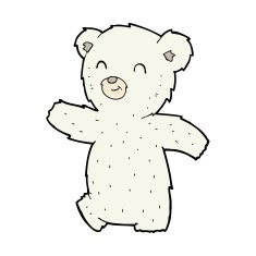cute cartoon polar bear N82