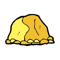 Cartoon Gold Nugget N12
