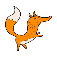 cartoon happy fox N9