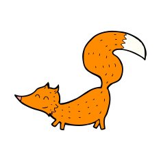 Cartoon little fox N40
