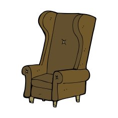 cartoon old chair N30