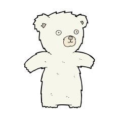 cute cartoon polar bear N85