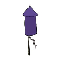 Cartoon Firework Rocket N25