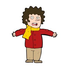 cartoon surprised man N162