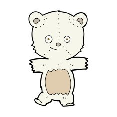 cute cartoon polar bear N86
