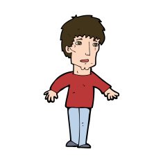 cartoon surprised man N163