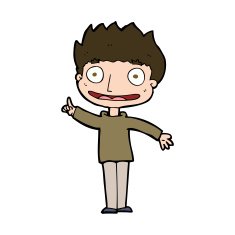 cartoon happy boy N267