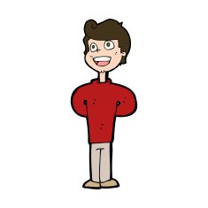 cartoon happy man N525