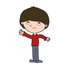 cartoon happy boy N270