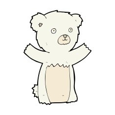 cute cartoon polar bear N87