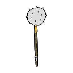 cartoon medieval mace N15