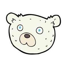 Cartoon Polar Bear N107