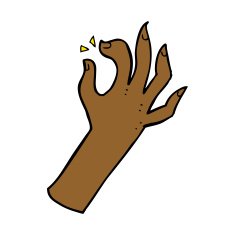 cartoon hand symbol N44